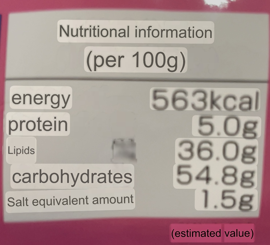 Nutritional information